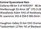 Cyclone Sigma 1896: Central QLD rainfall